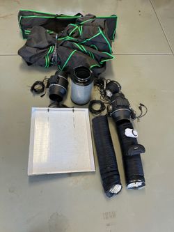 Grow tent with lights and ventilation