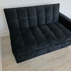 **Small black couch**