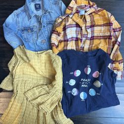 Girls Jean Jacket & Tops Size 5-6