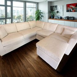 Sectional Sofa With Ottoman With 5pc Dining Room Table Set 