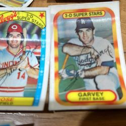 1979 Kellogg 3-d Baseball Trading Cards 38  Cards Steve Garvey Pete Rose