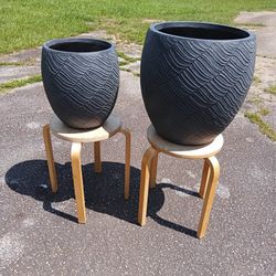 Charcoal Planter Set