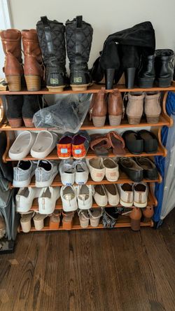Bamboo Style 6-Tier Shoe Rack
