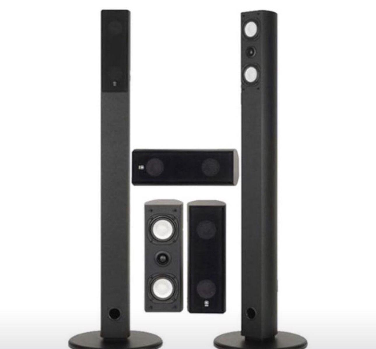Yamaha NS-AP7800BL 5.0 Home Theater Speaker System 2 Front, 2 Surround, 1 Center