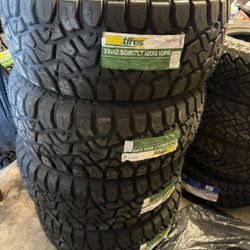 

33/12.50/17 TBB RT Tires Installed And Balanced/ Instaladas Y Balanceadas