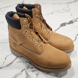 Timberland 6" Premium Waterproof Wheat Nubuck Boots Size 10 Men's 