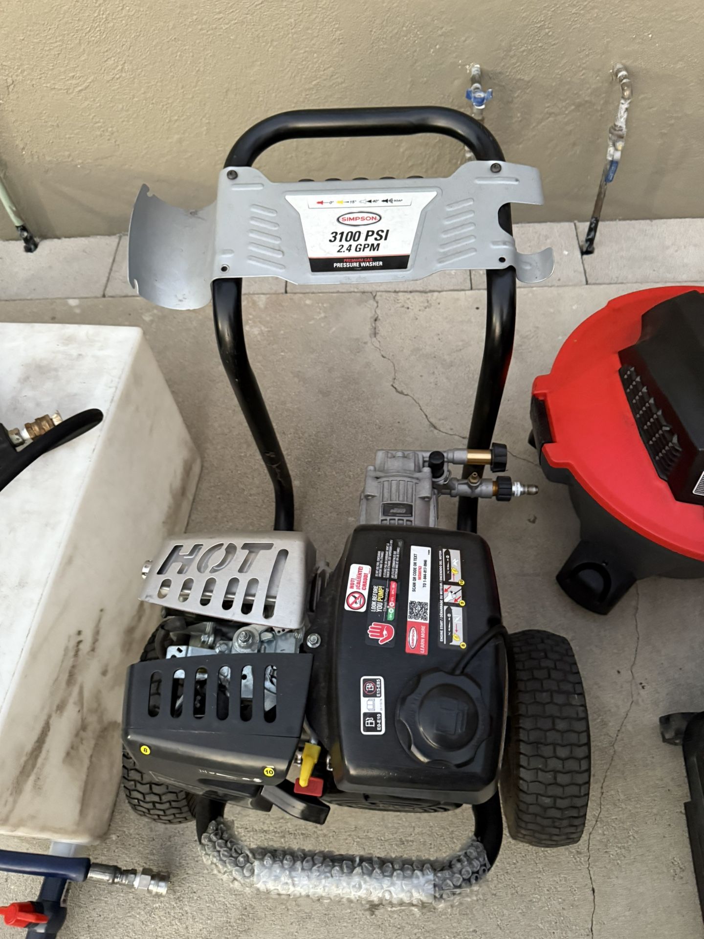 Pressure Washer, And Vacuuming