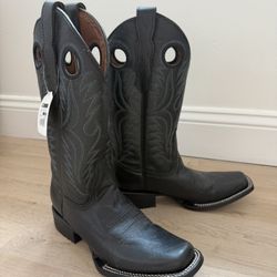 New! Black Leather Boots 