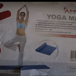 Sunny Health & Fitness Yoga Mat In Blue 