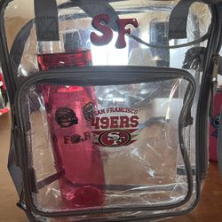 New NFL 49ers Bag And Plastic Tumbler 30oz 
