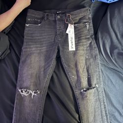 purple jeans