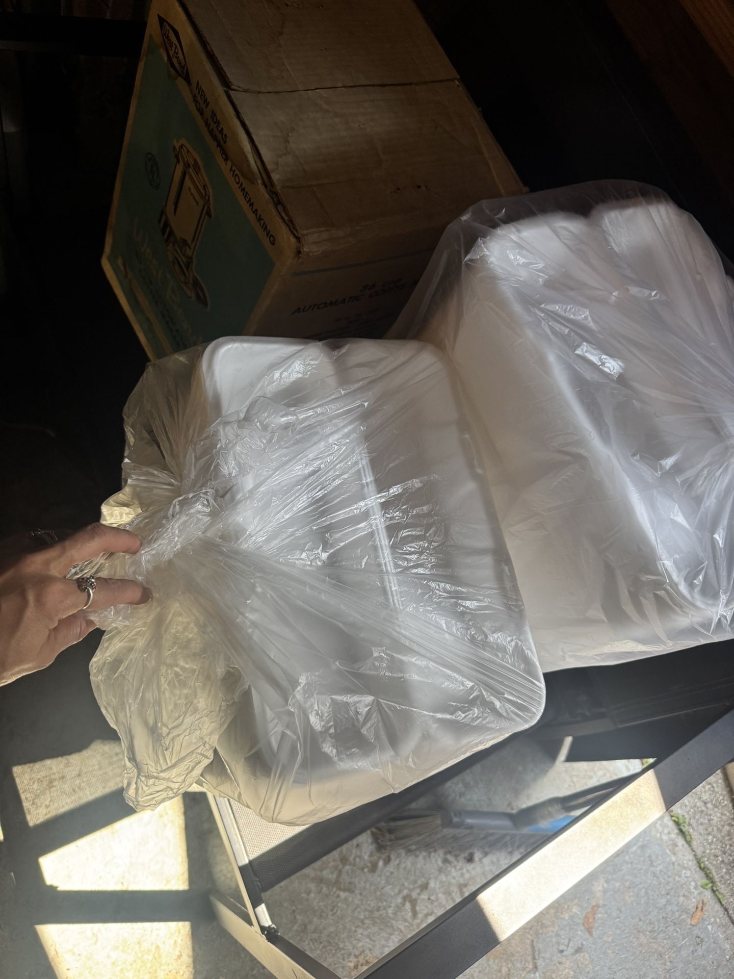 Coffee Maker And Hoagie Styrofoam 