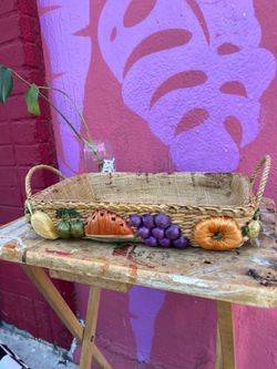 Rare fruitcore / vegetable straw basket 1970’s