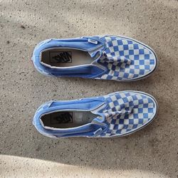 Van's Shoes Blue Checker 9.5