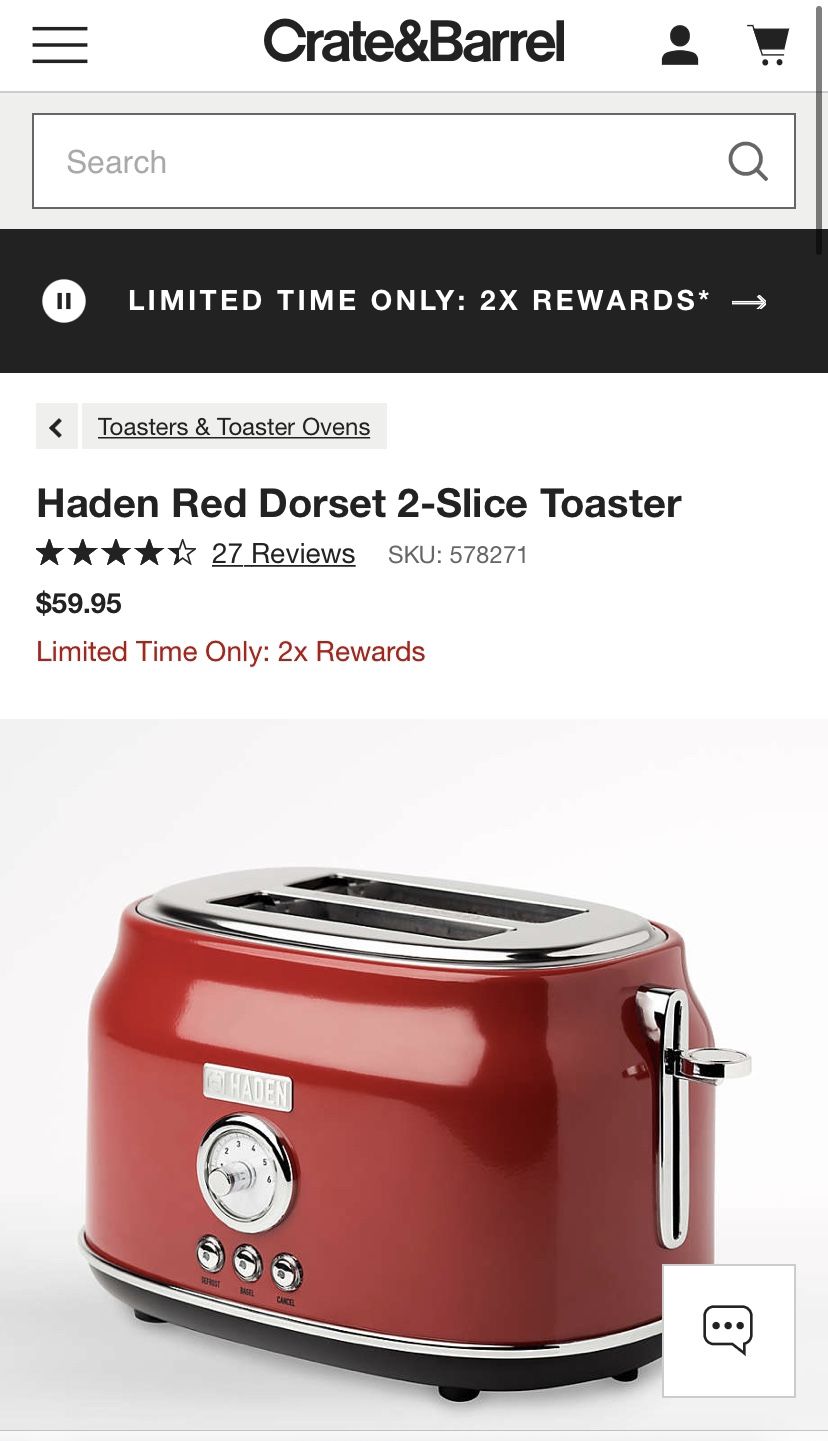 Red Haden Electric Kettle and Toaster