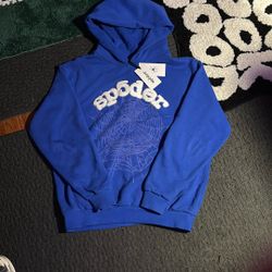 Blue Sp5der Hoodie Size M