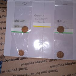 Queen Elizabeth Canada Pennies