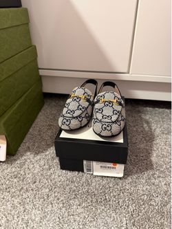 Gucci Jordaan GG Canvas Horsebit Loafers – Kids – Like New