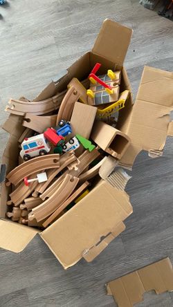 large wooden track IKEA