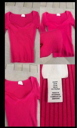 H&M pink sweater like top