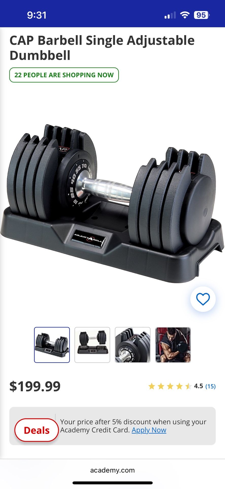 Cap Adjustable Single Dumbbell