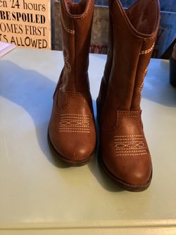 Baby girl boots size 8 brown