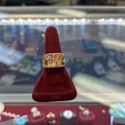 14k Nugget Diamond Ring 15.1 Grams 