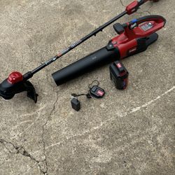 New Toro Flex -Force 60 V Max Cordless Battery Combo Kit String Trimmer and Leaf  Blower Brand New  