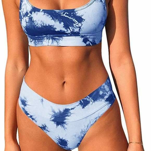 Blue Tie dye Bikini Set Bathingsuit swimsuit Size Xl