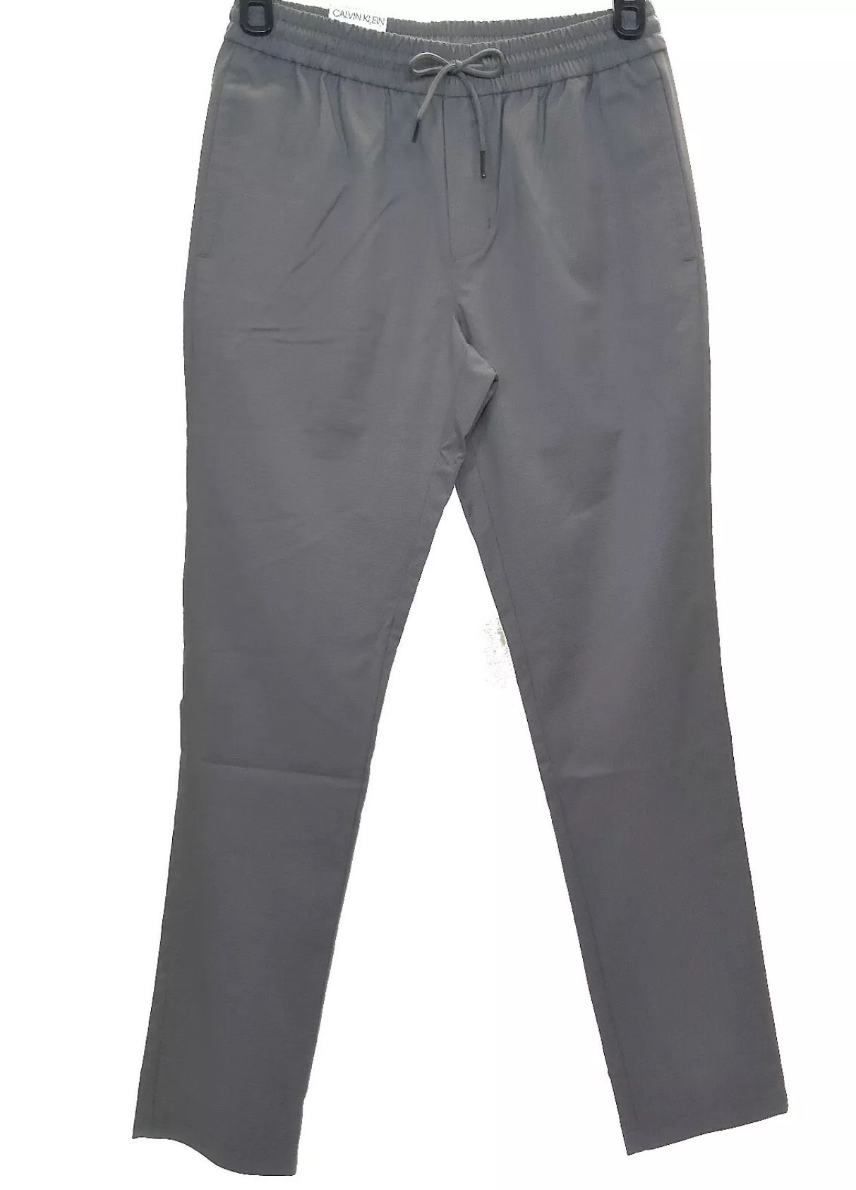 Men's Calvin Klein Tapered Dressy Jogger Style Pants Grey Check Sz M New