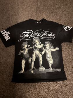 Hellstar Path to Paradise Black Graphic T-Shirt • Size Small