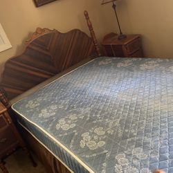 Full Size Mattress, Frame, Headboard, Football