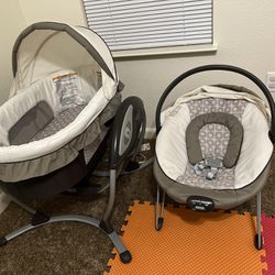 Graco bouner and bassinet glider 