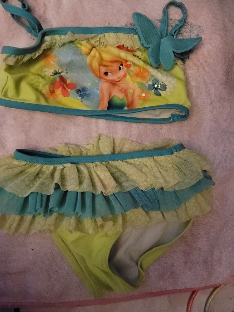 Girls Disney Tinkerbell Bathing Suit 5/6