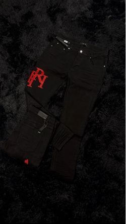 AMIRI Red Logo Jeans – Designer Denim