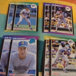 Baseball Bundle Donruss 89 Mariner Cards, Edgar, Buhner, Reynolds, Hanson , Alvin Davis Cash Porch Pickup Redmond 