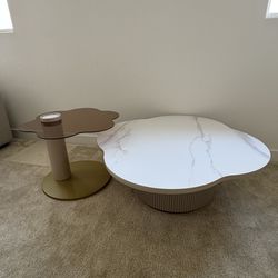 Cute two piece nesting coffee table set
