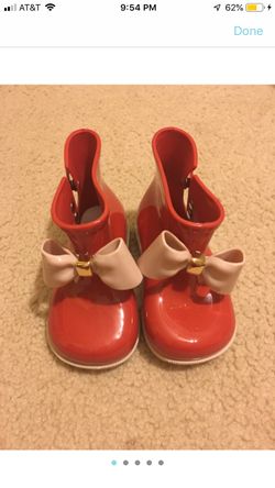 New Red Jelly Boots With tiny stains