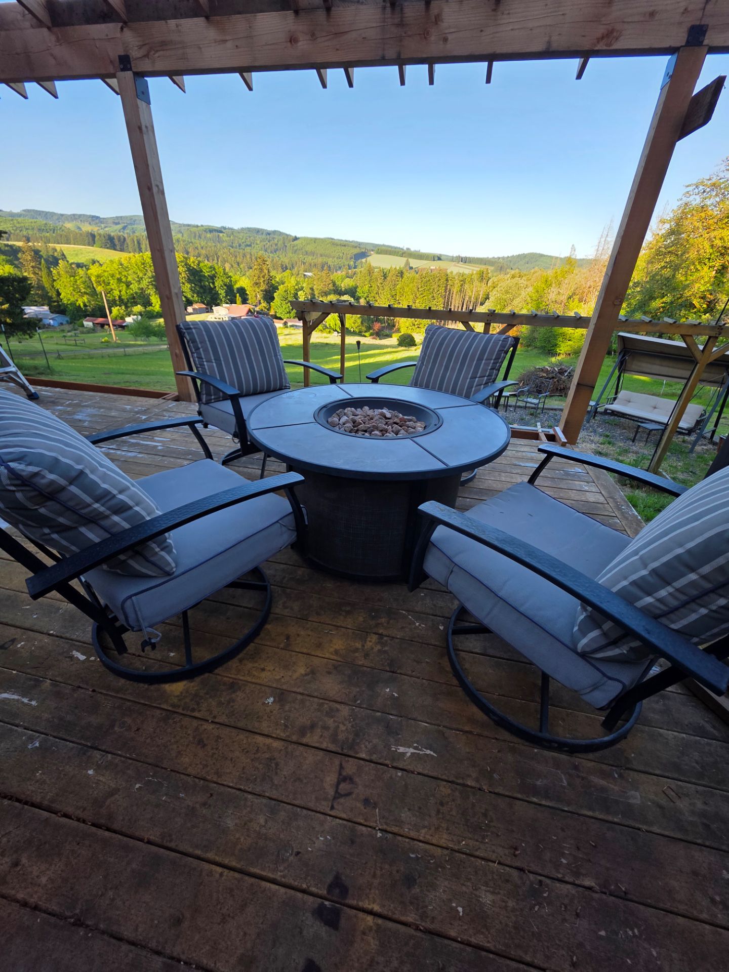 Patio Fire table set