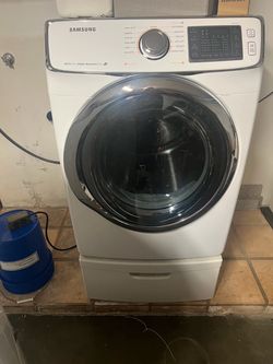 Samsung Front Load Steam Dryer with Pedestal
