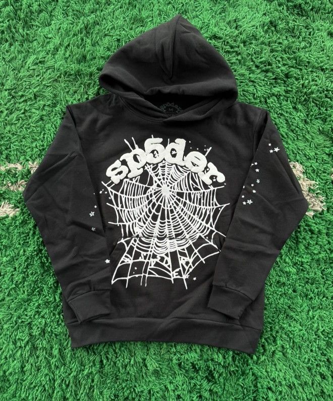 OG black and white sp5der hoodie
