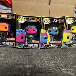 Marvel Blacklight Funko Pops 