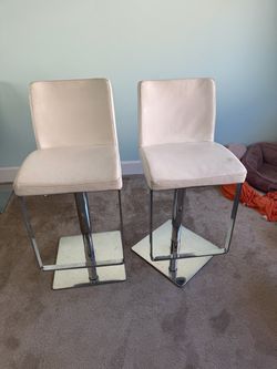 2 Safaviegh Swivel Adjustable Bar Stools