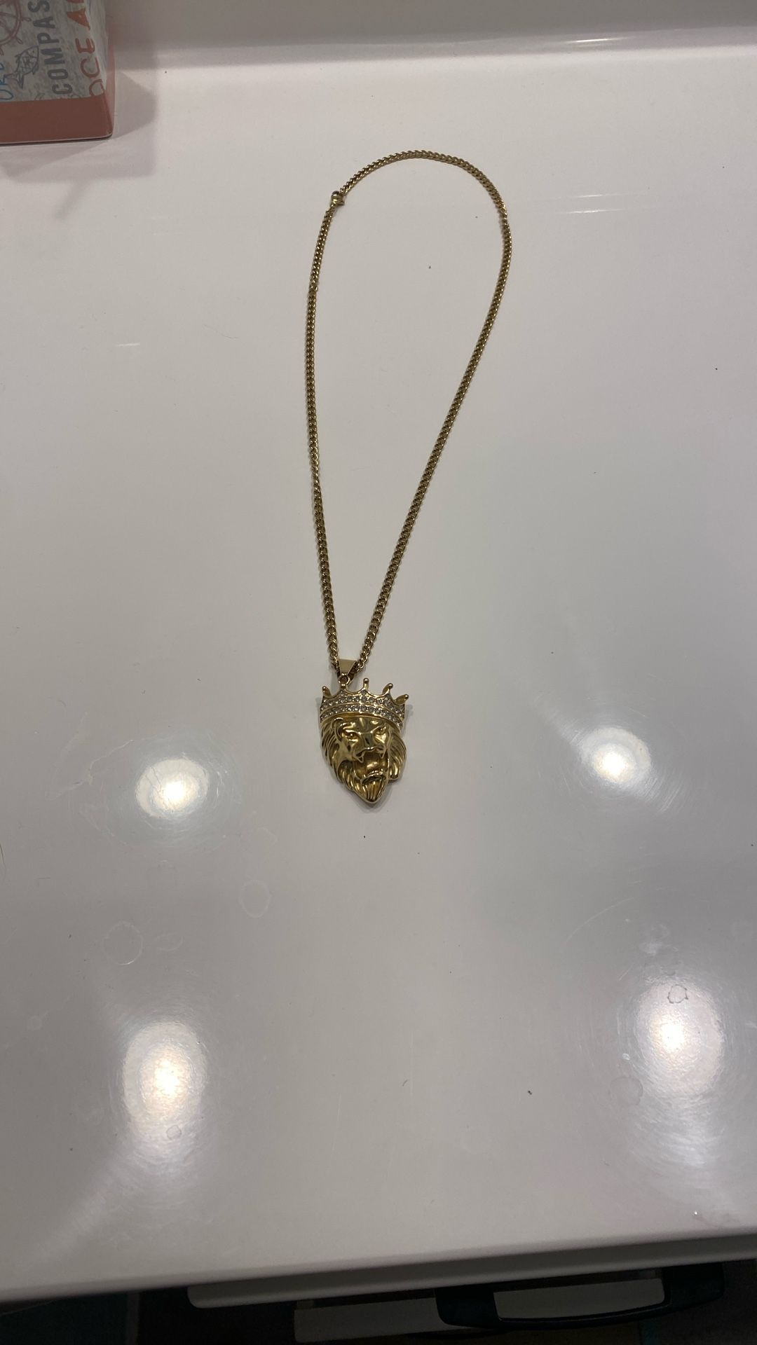 Men’s Chain Necklace Stylish, Gold Tone, Excellent Condition