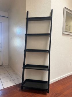 Black ladder shelf