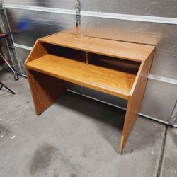 Antique computer wood desk