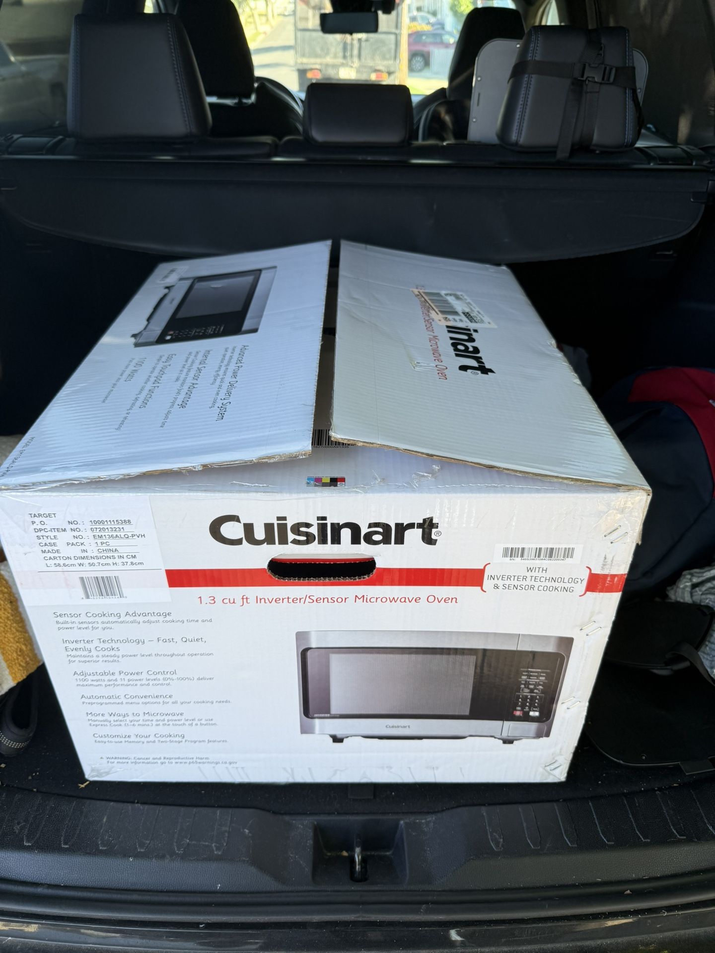 Cuisinart microwave (Model EM136ALQ-PVH)
