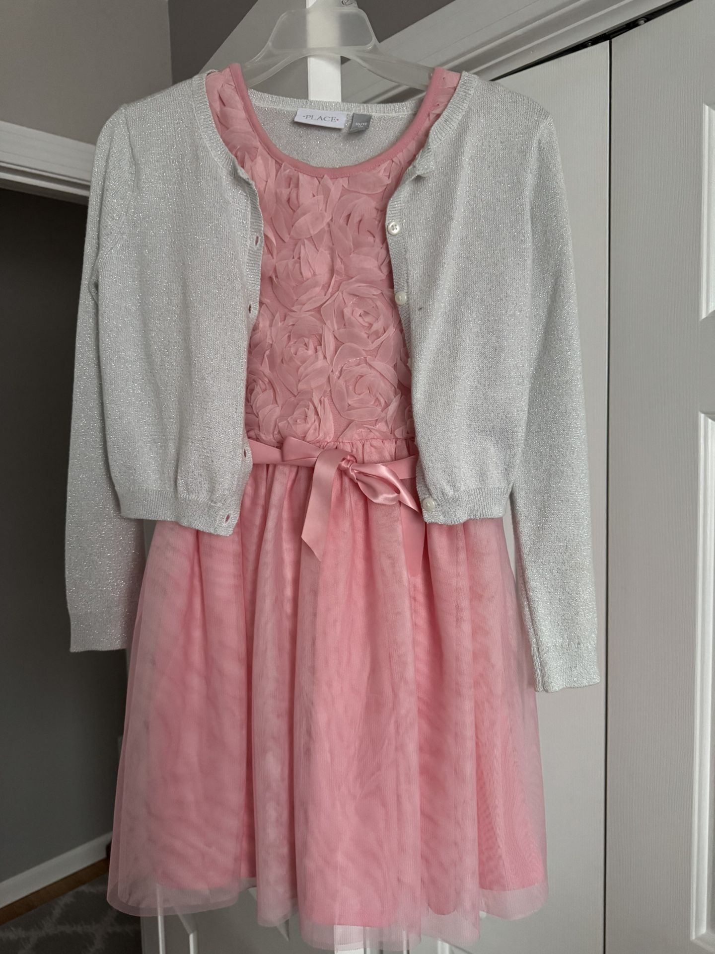 The Children Place Girls Dress And Cardigan 10/12