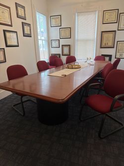Conference Table with 10 chairs