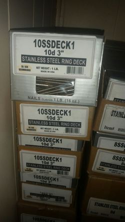Stainless steel ring deck nails 1 lb box